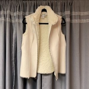 Coldwater Creek Suede / fur Vest